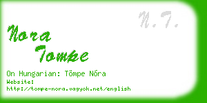 nora tompe business card